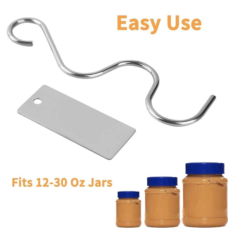 Stainless Steel Peanut Butter Stirrer Nut Butter Mixer Tool 2