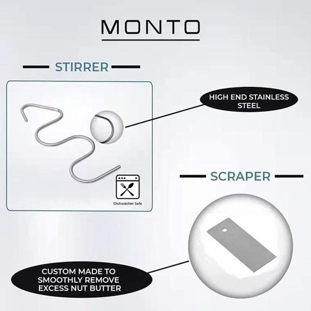 Stainless Steel Peanut Butter Stirrer Nut Butter Mixer Tool 3