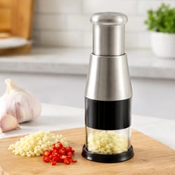 garlic & onion press cutter with ergonomic grip 304 stainless steel kitchen chopper