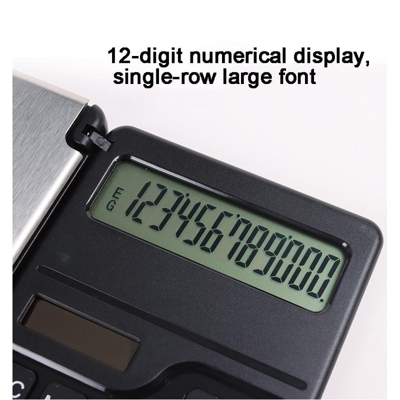 Digital Pocket Scale With Solar Calculator 01g Precision Food Scale And 12 Digit Math Tool For Jewe 4
