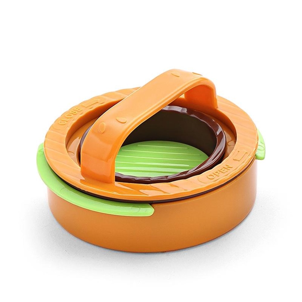 Gourmet Burger Press Kit With Removable Bottom Space Saving Patty Maker 4