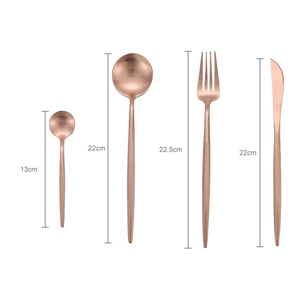 Premium Western Stainless Steel Cutlery Set Knives Forks Spoons 4