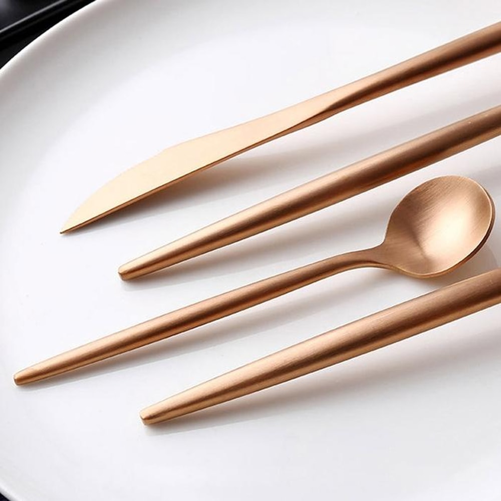 Premium Western Stainless Steel Cutlery Set Knives Forks Spoons 1
