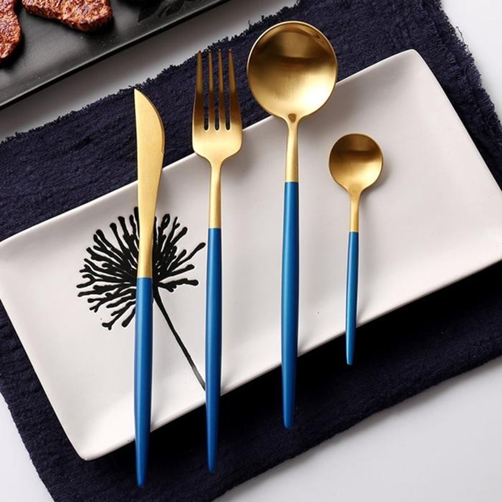 Premium Western Stainless Steel Cutlery Set Knives Forks Spoons 6