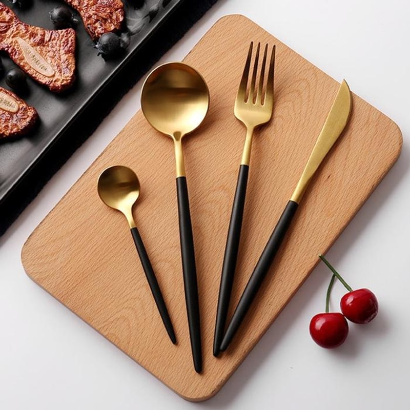 Premium Western Stainless Steel Cutlery Set Knives Forks Spoons 3