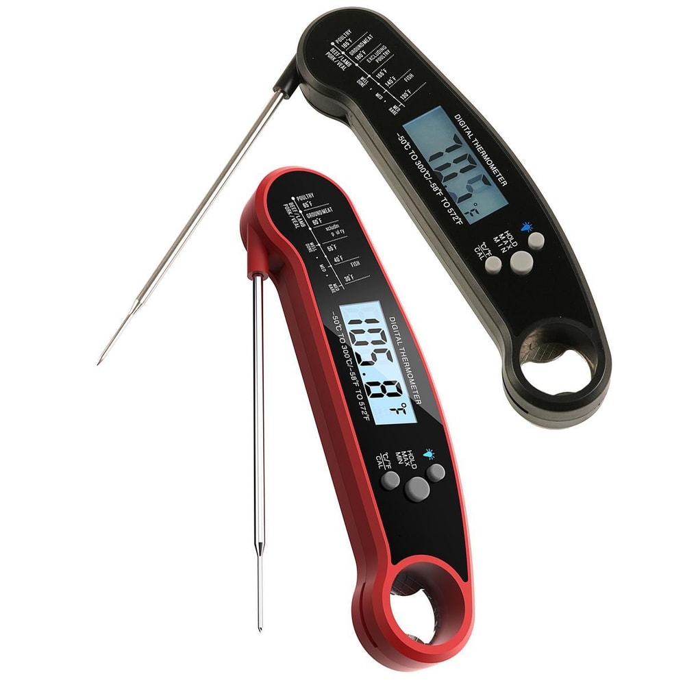 PrecisionFold LCD Foldable Digital Food Thermometer Instant Read Meat Thermometer 0