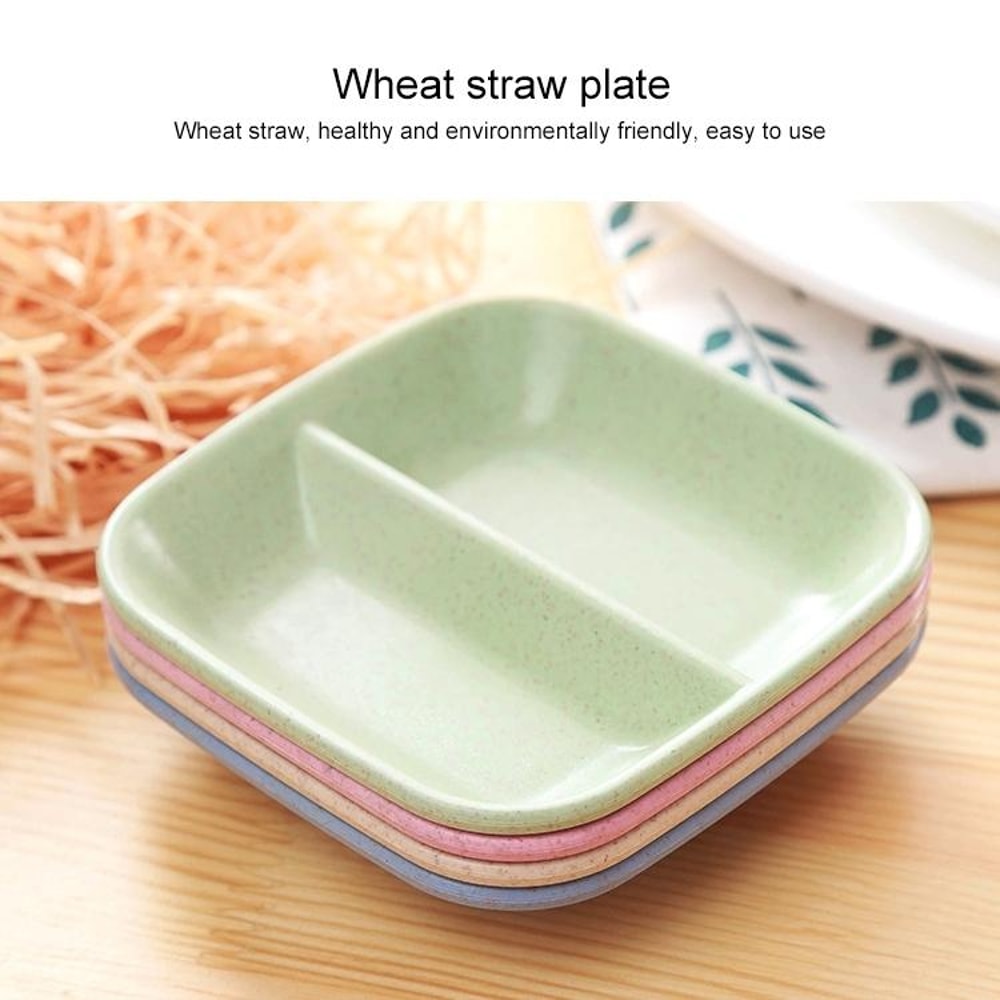 Premium 10 Piece Wheat Straw Kitchen Sauce Seasoning Dish Set 3