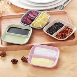 premium 10 piece wheat straw kitchen sauce & seasoning dish set