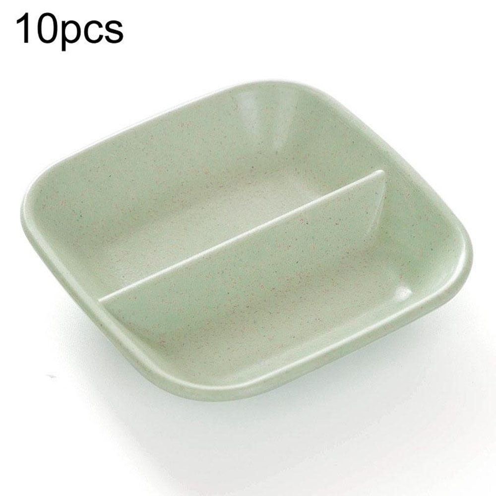 Premium 10 Piece Wheat Straw Kitchen Sauce Seasoning Dish Set 2