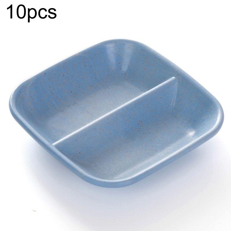 Premium 10 Piece Wheat Straw Kitchen Sauce Seasoning Dish Set 9
