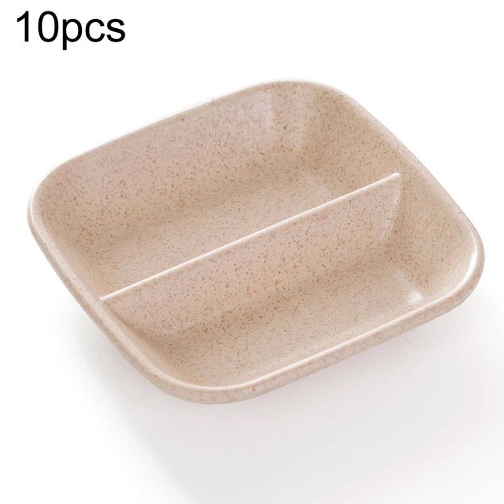 Premium 10 Piece Wheat Straw Kitchen Sauce Seasoning Dish Set 7