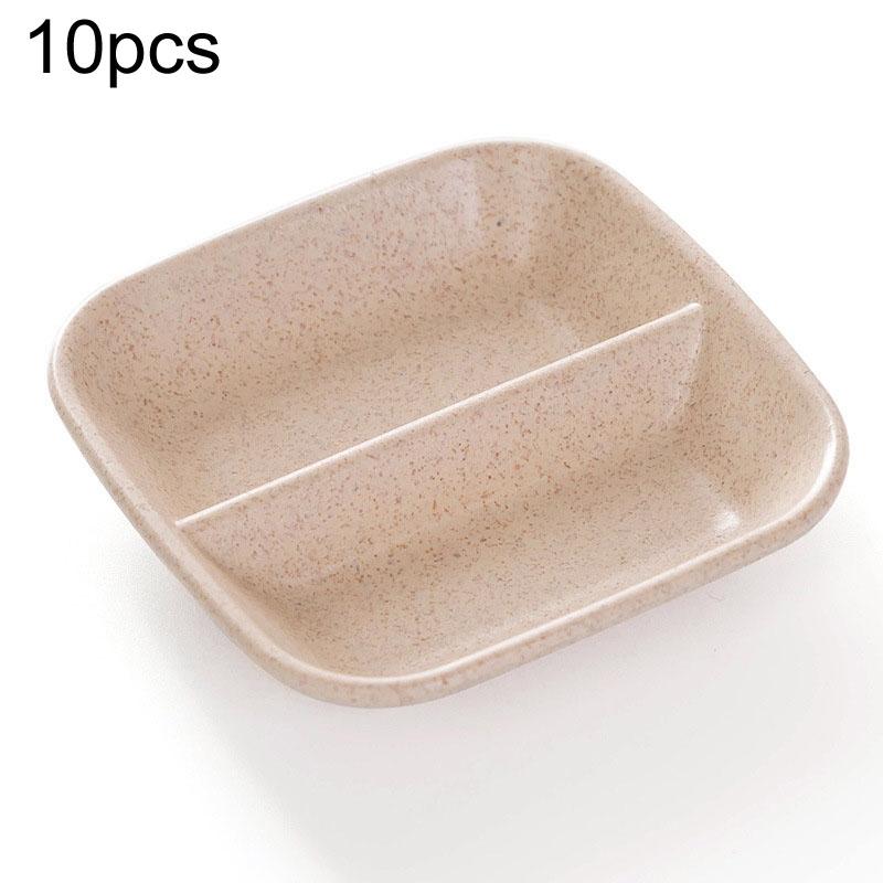 Premium 10 Piece Wheat Straw Kitchen Sauce Seasoning Dish Set 7