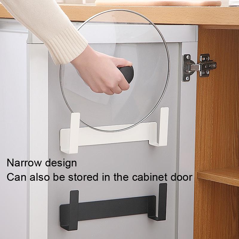 Wall Mounted Carbon Steel Pot Lid Holder Cutting Board Storage Rack 5