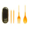 Mini Portable Travel Dinner Set For Kids Students Candy Color Foldable Tableware 2