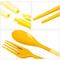 Mini Portable Travel Dinner Set For Kids Students Candy Color Foldable Tableware 5