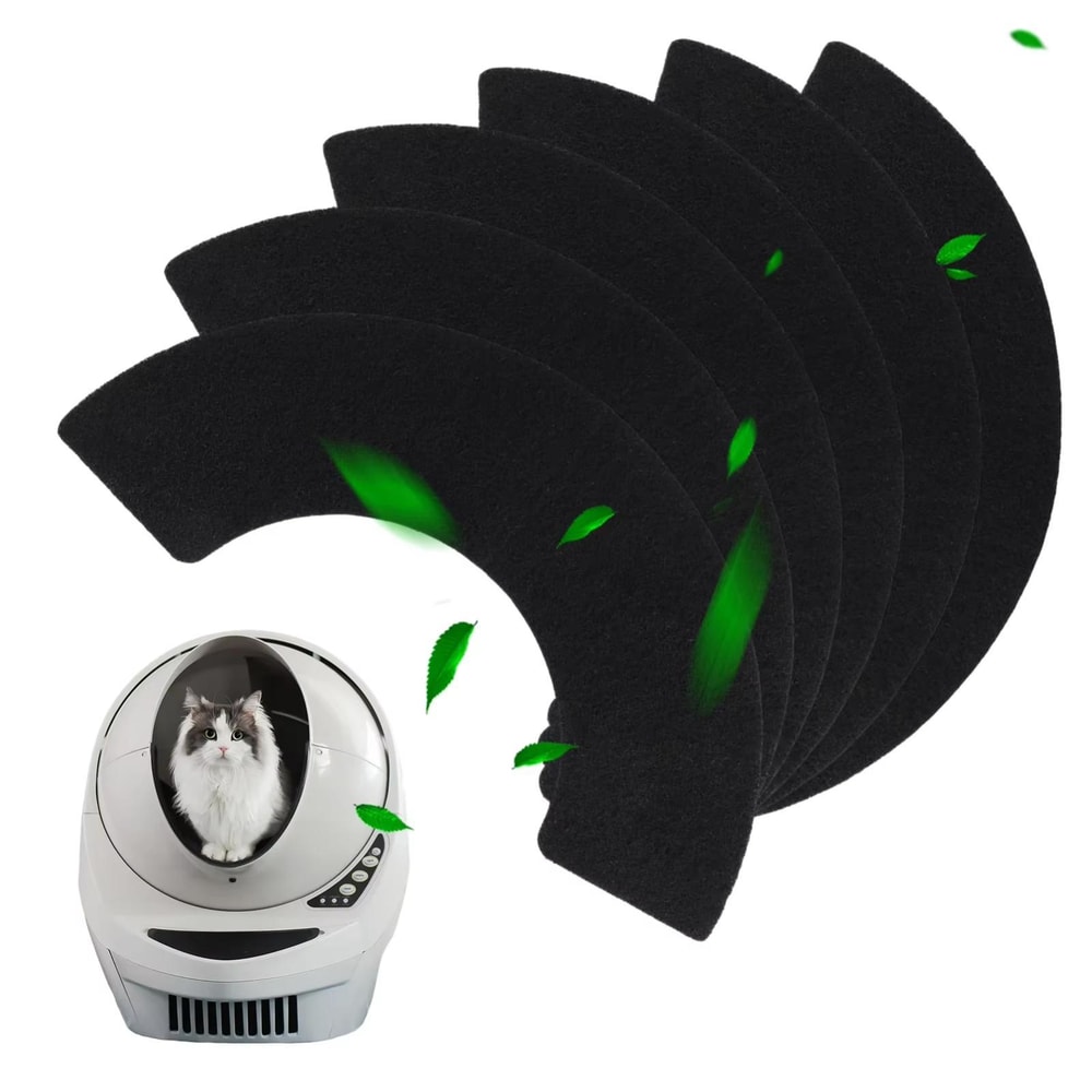 6 Pack Activated Litter Robot 4 Carbon Filter Replacement Odor Control Filters 0