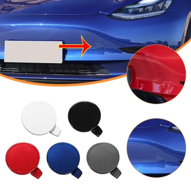 Tesla Model 3 Tow Hook Cover Replacement Front Towing Hole Protective Cap 6
