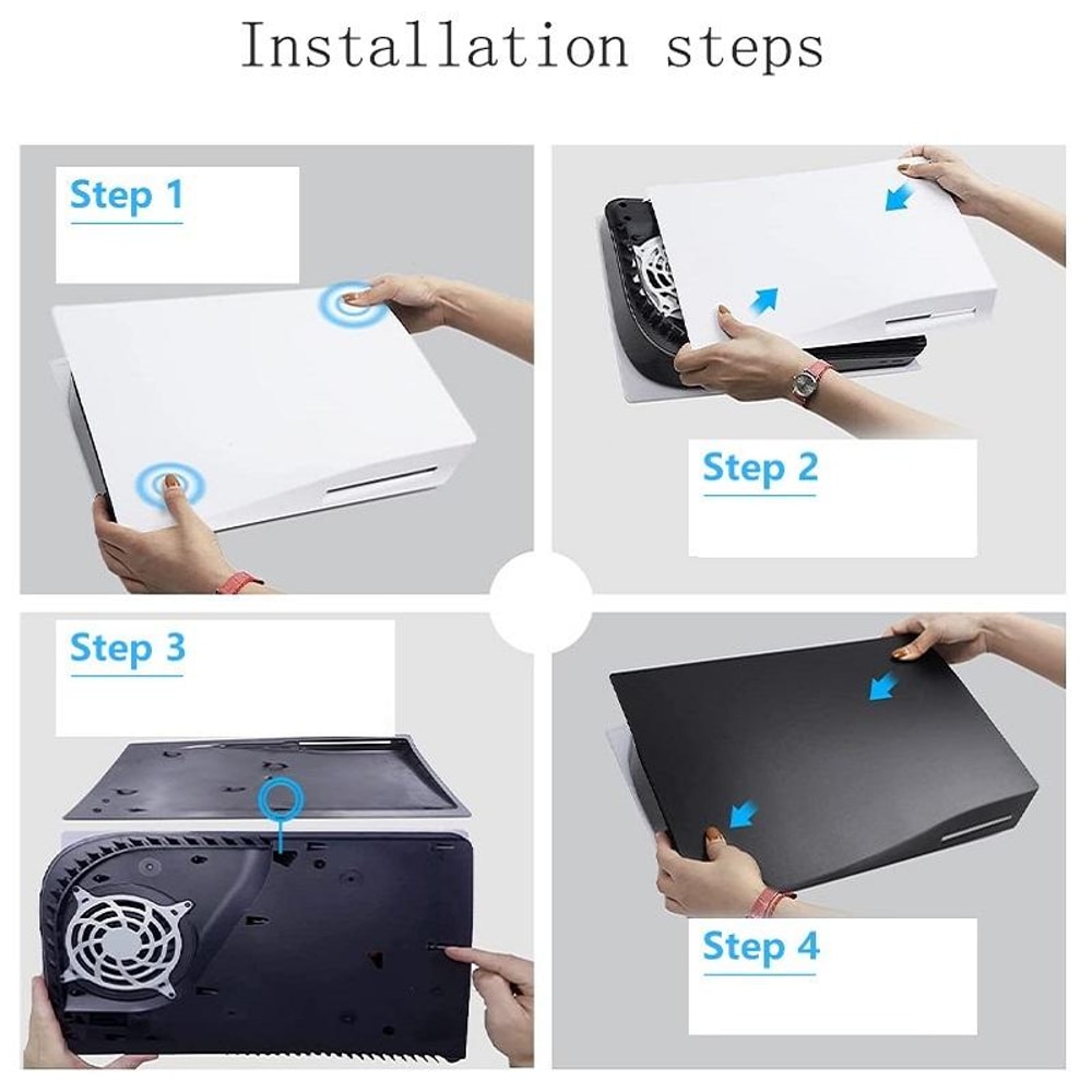 PS5 Disc Edition Replacement Cover Plates Matte Protective Console Shell 3