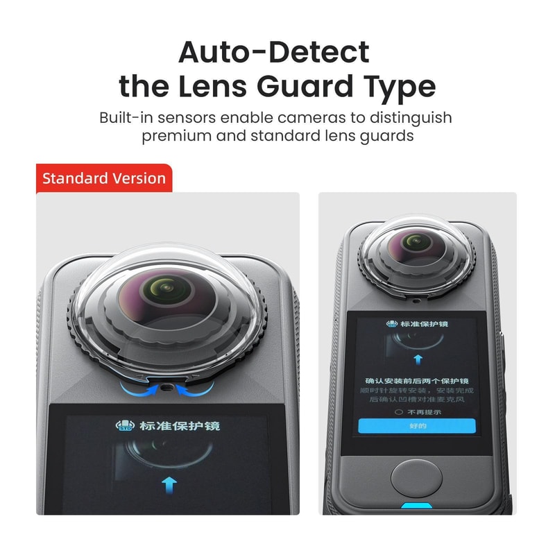 AMagisn Optical Glass Lens Guard For Insta360 X4 Air Snap On Anti Scratch Camera Lens Protector 7