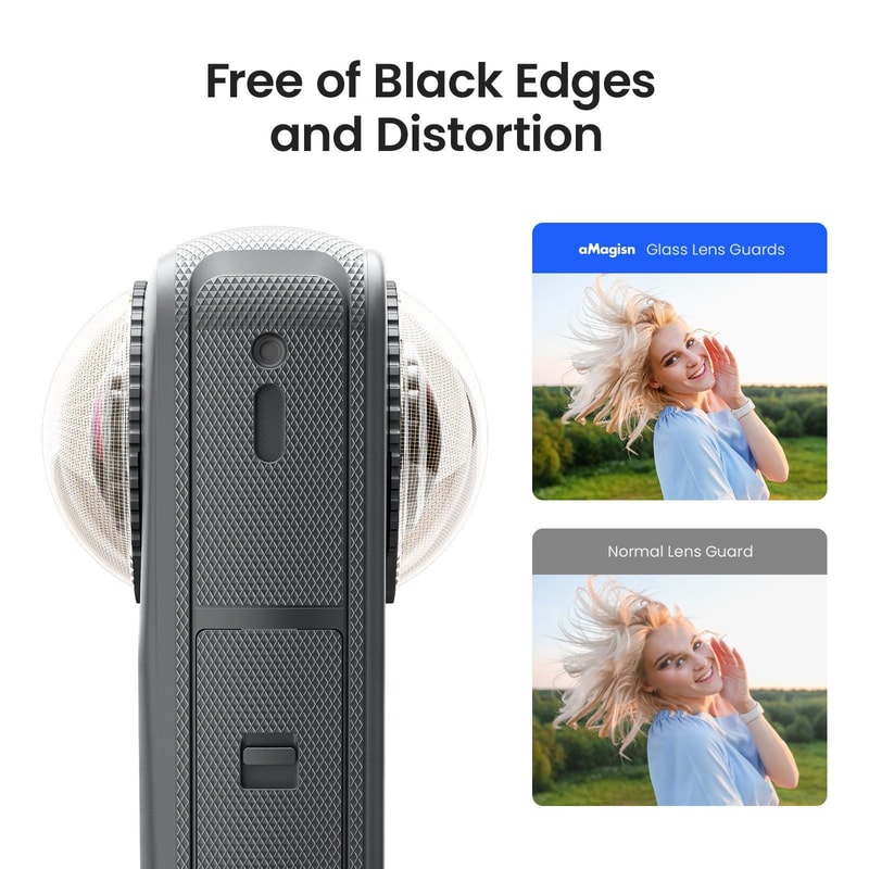 AMagisn Optical Glass Lens Guard For Insta360 X4 Air Snap On Anti Scratch Camera Lens Protector 8