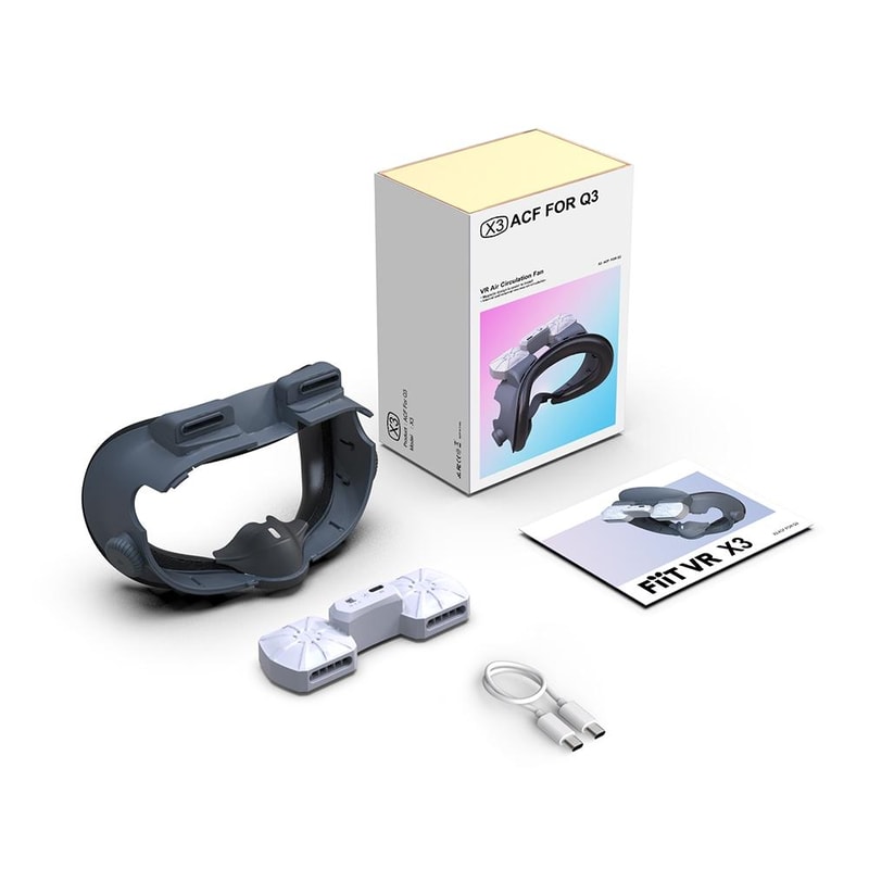 Meta Quest 3 Cooling Fan Face Cushion Anti Fog VR Mask Replacement Interface 8