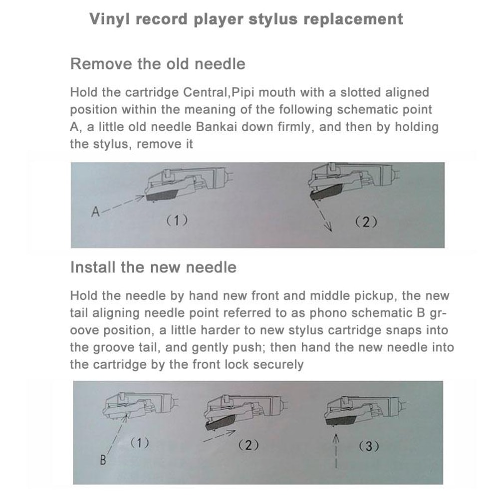 Premium Vinyl LP Replacement Stylus Needle For USB Turntables High Tracking Sound 6
