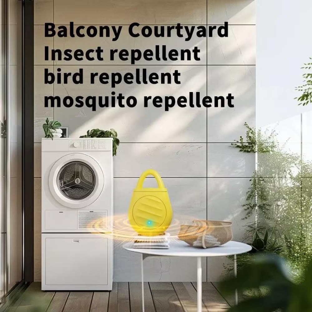 Ultrasonic Bird Repeller Outdoor Pest Deterrent Rechargeable Garden And Balcony Protector 4
