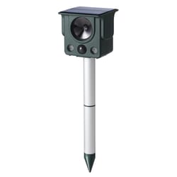 solar ultrasonic animal repeller with motion sensor & led strobe for garden and farm protection