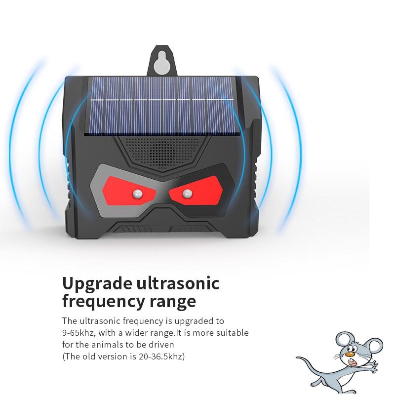 Solar Ultrasonic Animal Repeller With LED Flash Waterproof Rodent Garden Pest Deterrent 2
