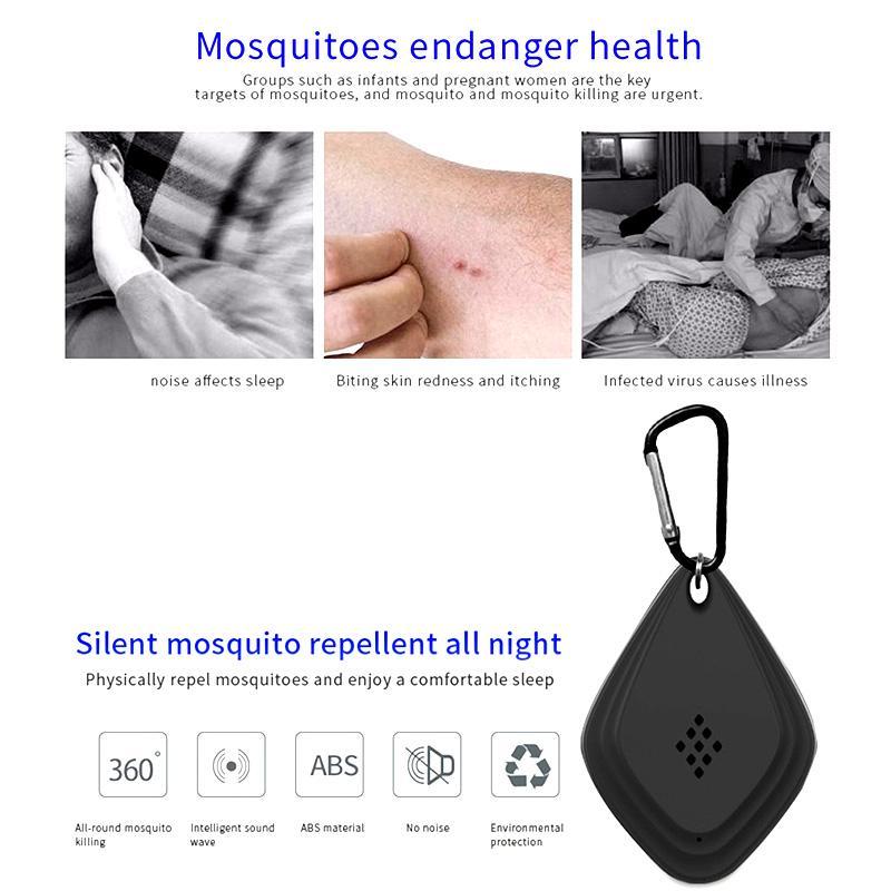 Portable Ultrasonic Mosquito Repellent USB Rechargeable Outdoor Insect Repeller 2