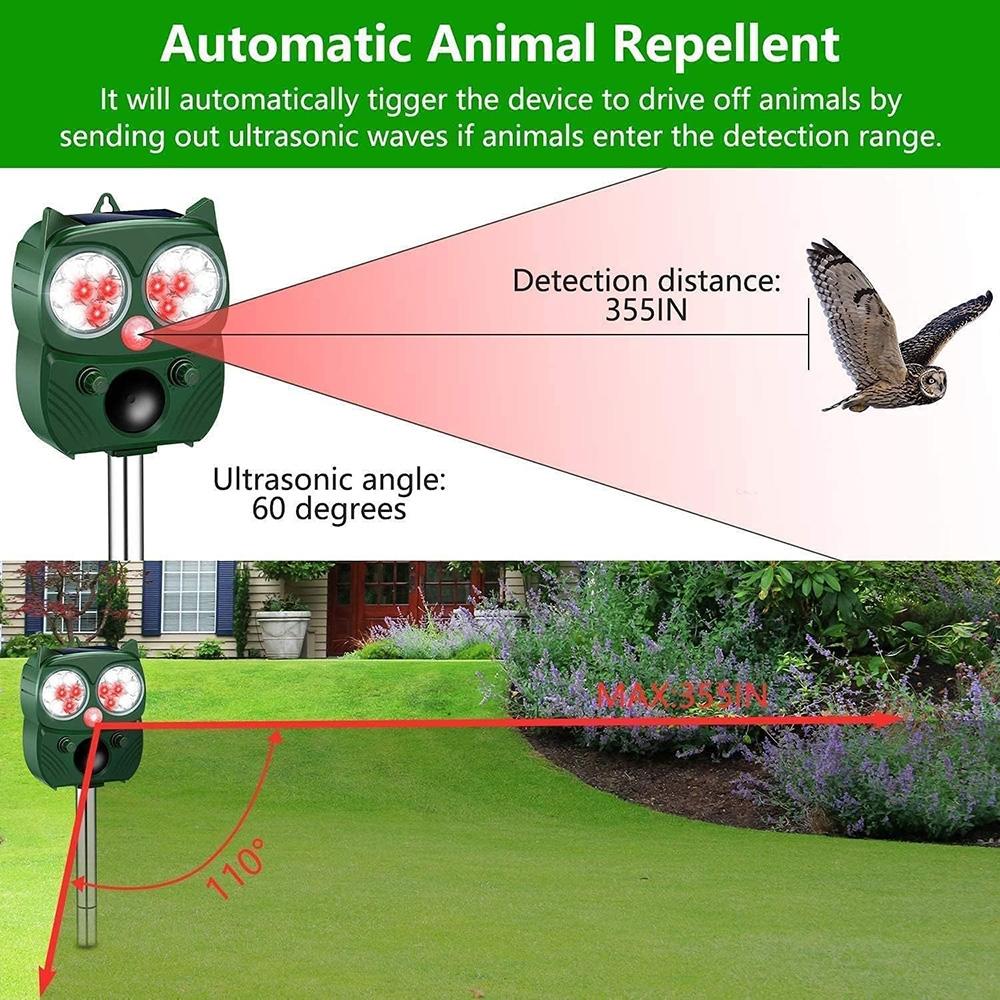 SolarGuard Pro Ultrasonic Animal Rat Repeller With 14 LEDs And Motion Sensor 3