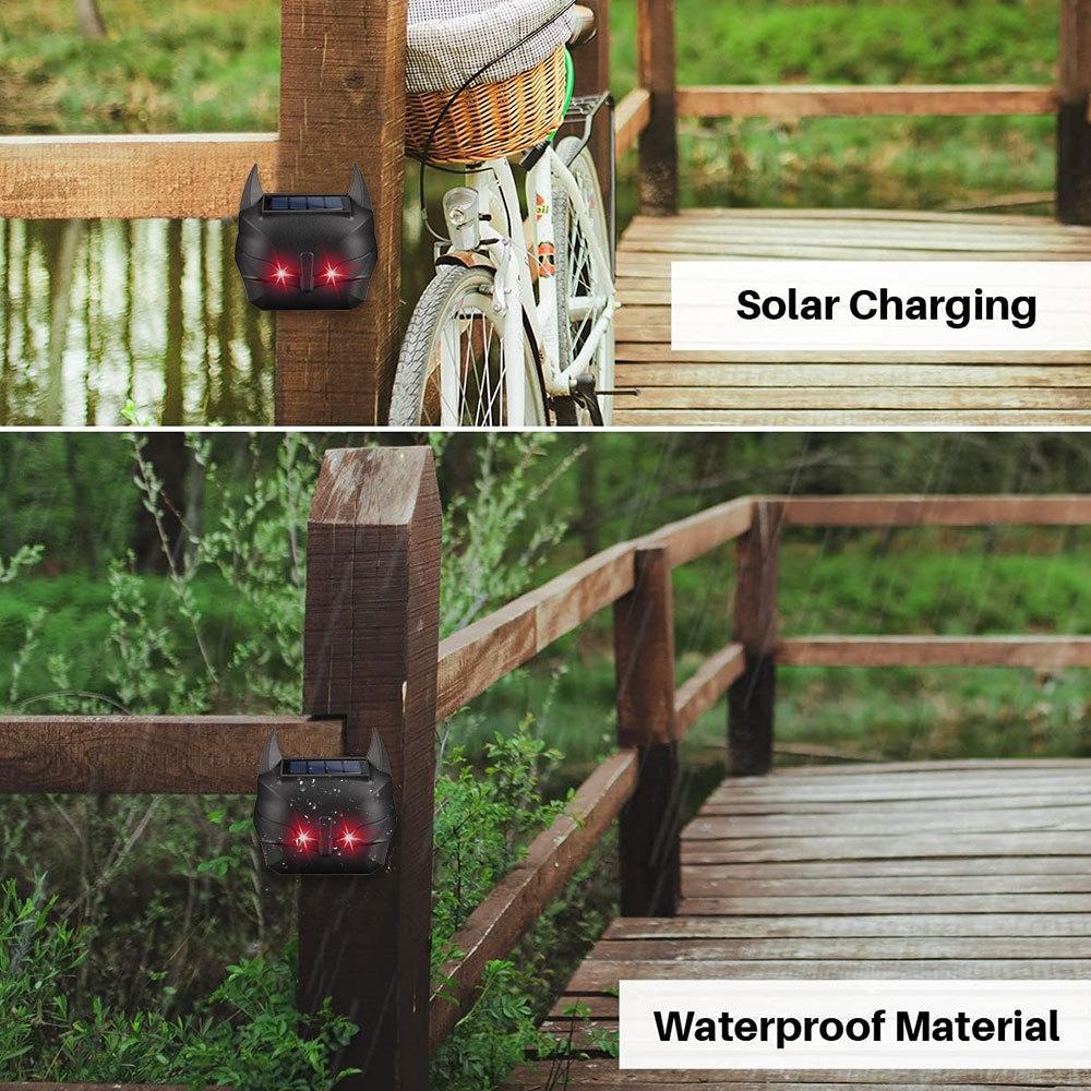 Solar Ultrasonic Animal Repeller With Red Flashing LED Mouse Rodent Deterrent 6