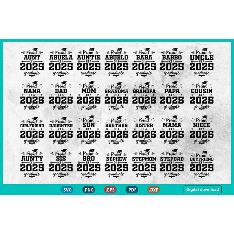 Proud Family Name Class Of 2025 Graduate Funny Graduation Gifts Design Bundles 0