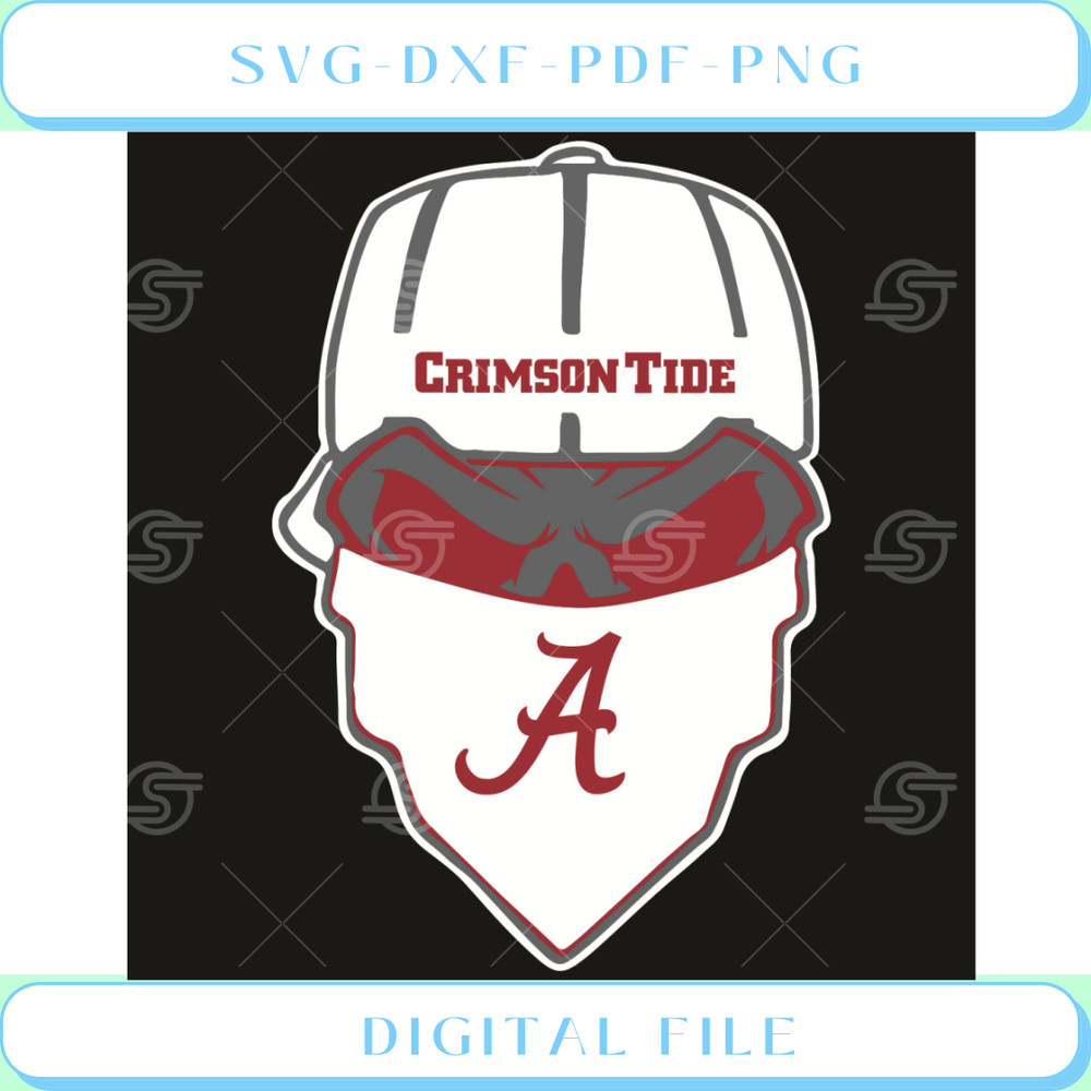 Alabama Crimson Tide Ninja Face Svg Sport Svg, Ninja Face Svg.jpg