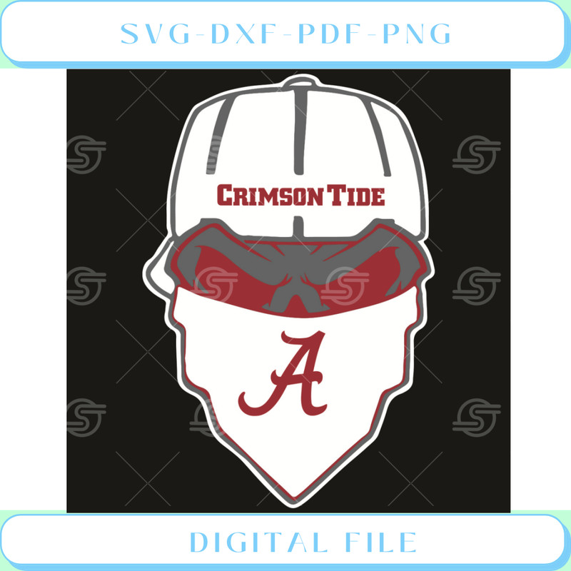 Alabama Crimson Tide Ninja Face Svg Sport Svg, Ninja Face Svg.jpg
