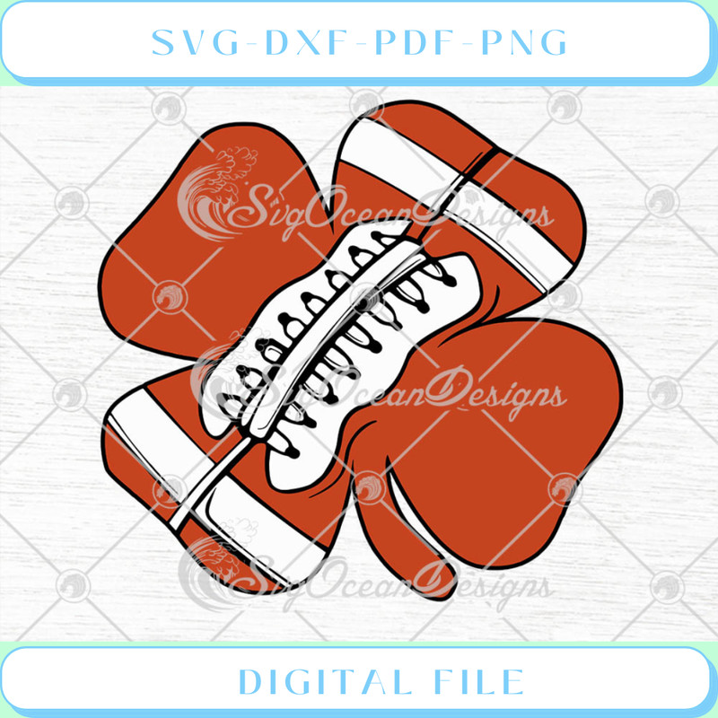 basketball Four Leaf Clover Patrick's Day SVG PNG EPS DXF Cricut File .jpg