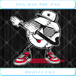dabbing baseball funny baseball dab svg png eps dxf cutting file cricu