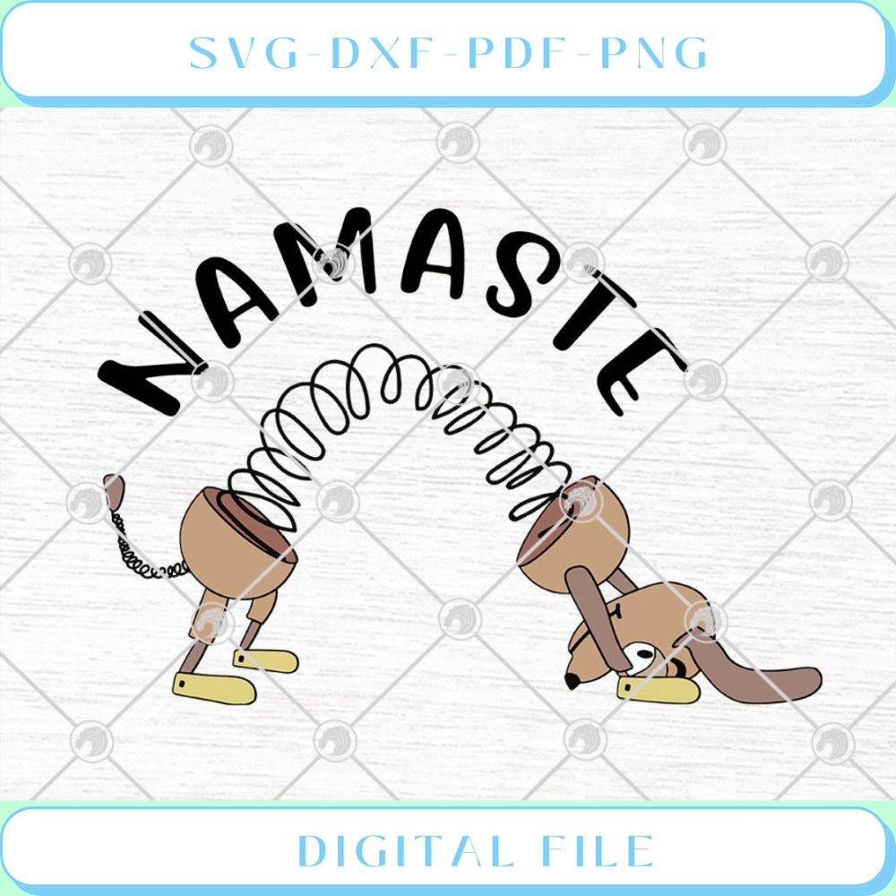 Disney Pixar Toy Story Slinky Dog Namaste Stretch Funny Yoga SVG PNG E - Svgtrendingshop.jpg