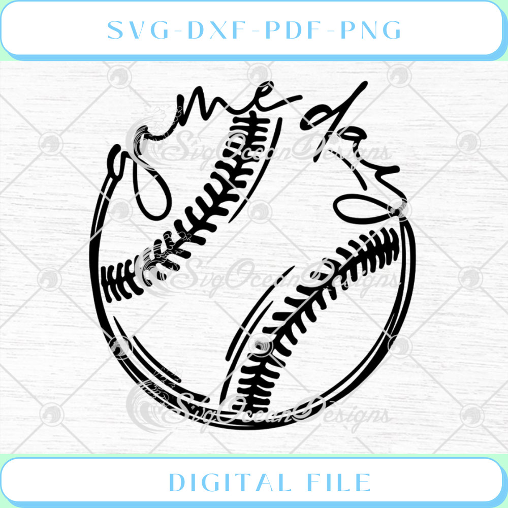 Game Day Baseball Softball Life SVG PNG EPS DXF Cricut Cameo File Silh.jpg