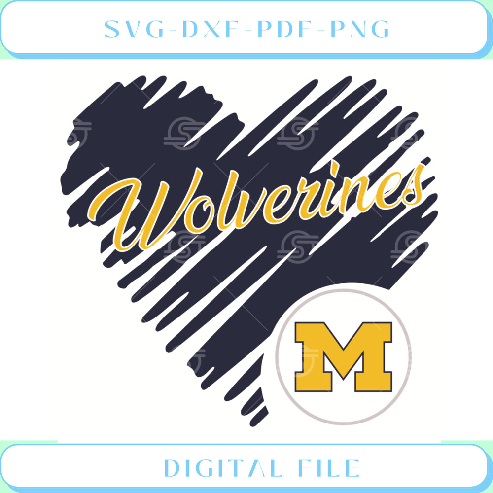 Heart Michigan Wolverines Svg Sport Svg, Heart Svg.jpg