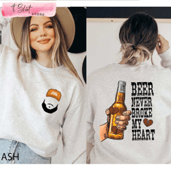 beer never broke my heart shirt luke combs concert t shirt, custom shirt