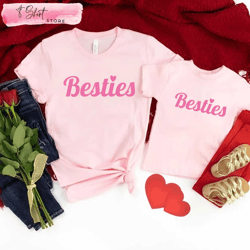 besties mom and me valentine shirts valentines day gifts for mom and daughter, custom shirt