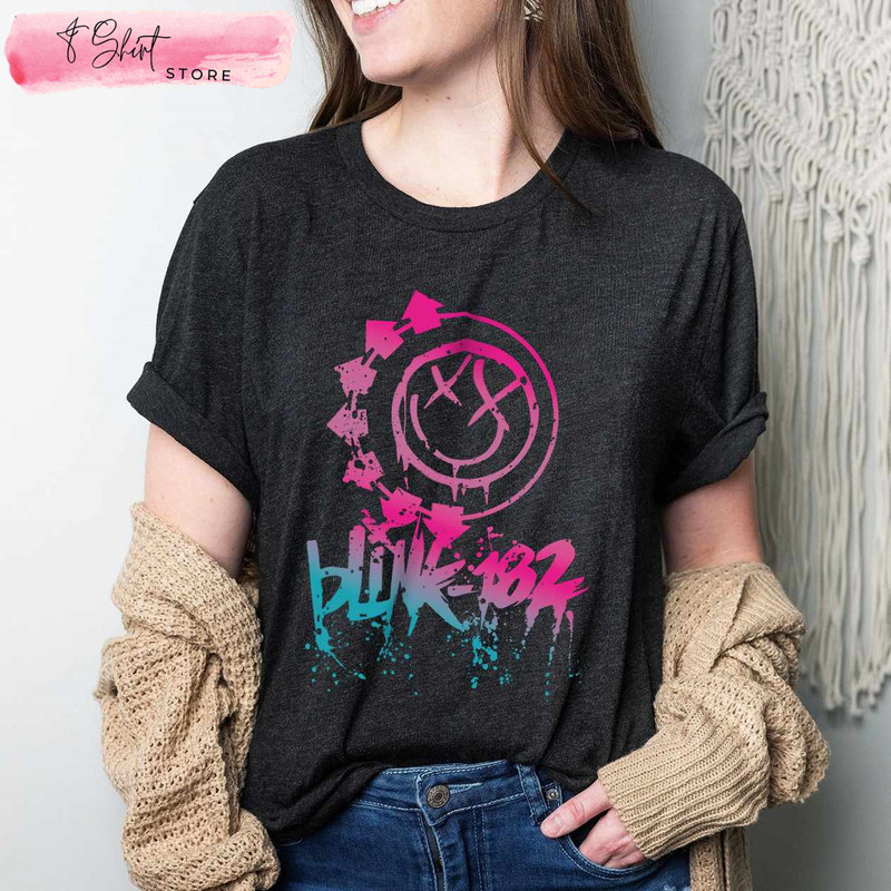 Blink 182 Graphic Tee Rock Hard Tour - Happy Place for Music Lovers.jpg