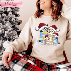 bluey family christmas shirt bluey shirt for family, custom shirt