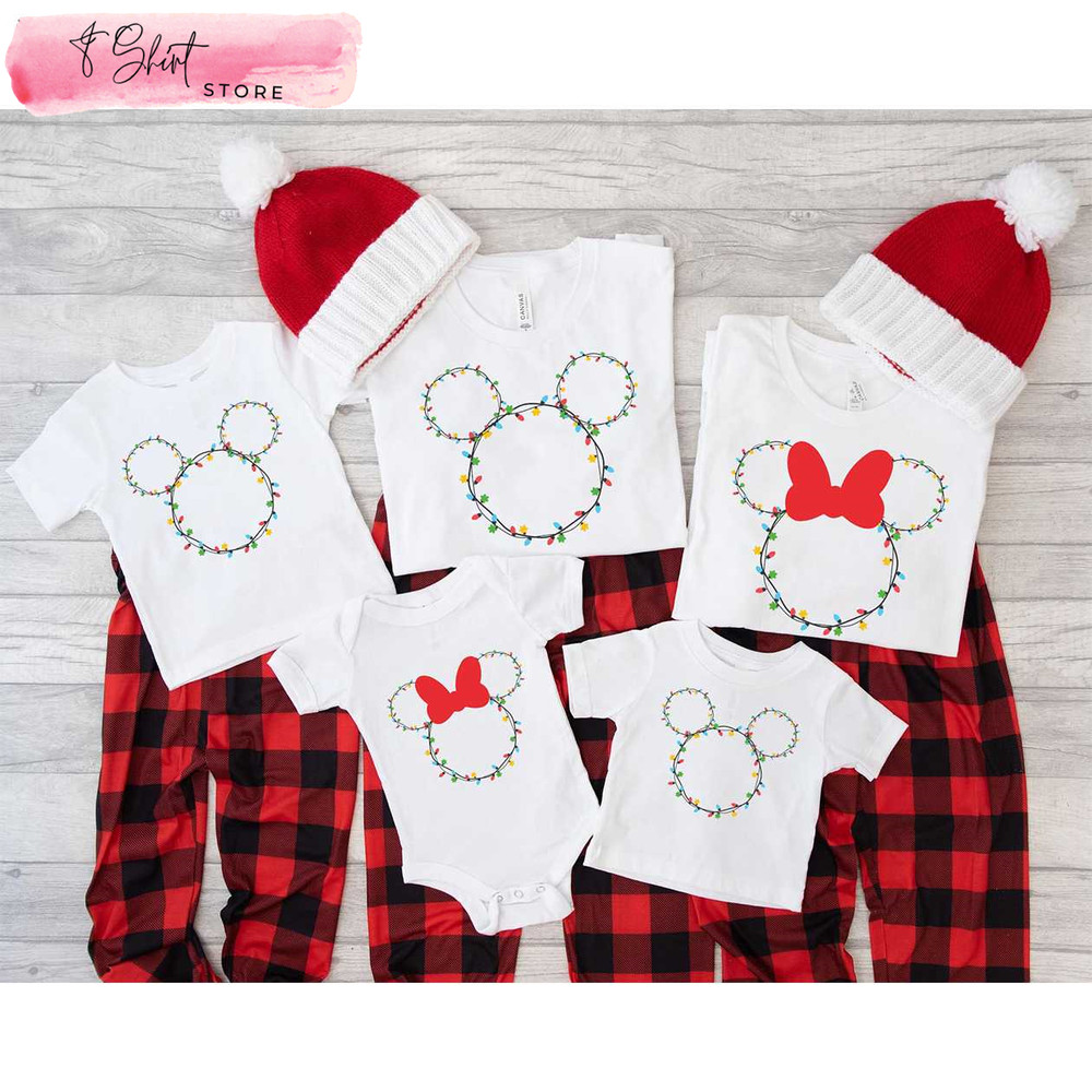 Christmas Tshirts for Family, Mickey and Minnie Christmas Shirts - Happy Place for Music Lovers.jpg