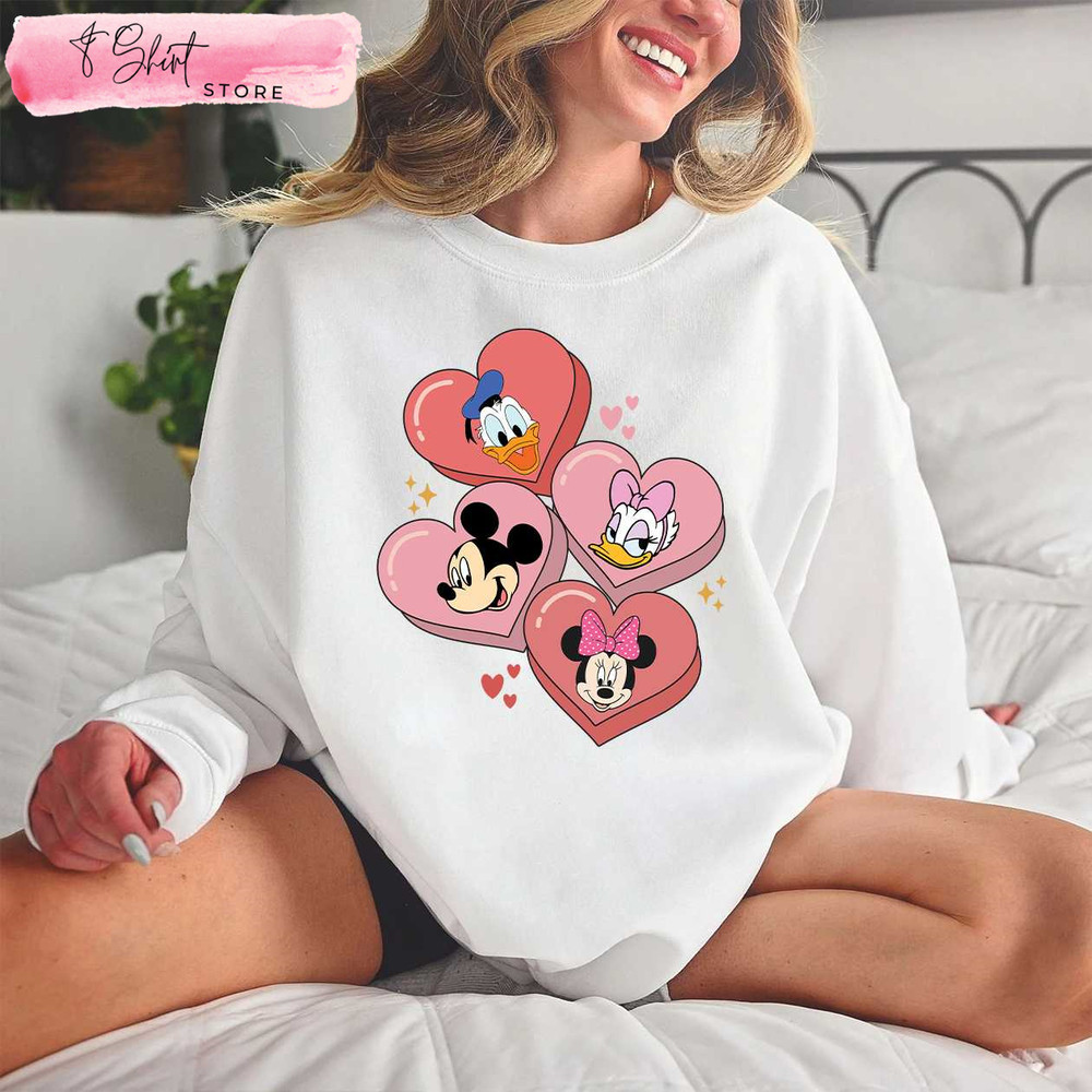Cute Candy Heart Valentines Disney Shirts Vday Gifts for Her - Happy Place for Music Lovers.jpg