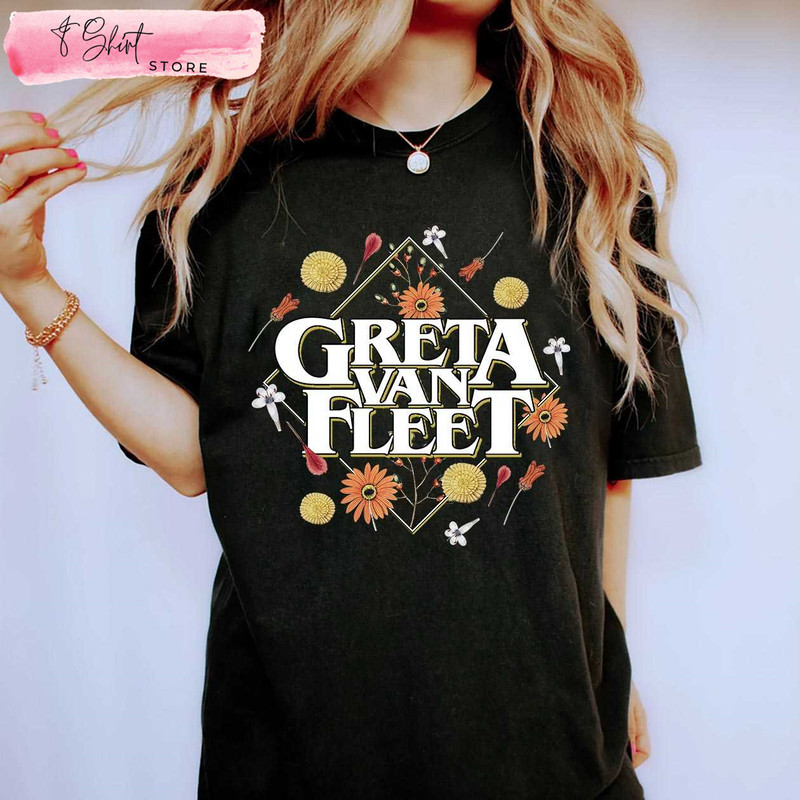 Dream In Gold Tour 2023 Tshirt Greta Van Fleet Tour Merch - Happy Place for Music Lovers.jpg