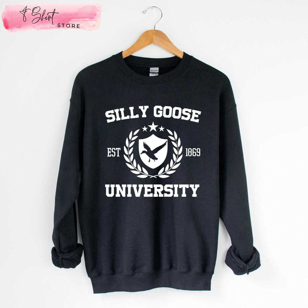 Est. 1869 Silly Goose University Sweatshirt Funny Valentines Gifts for Men - Happy Place for Music Lovers.jpg