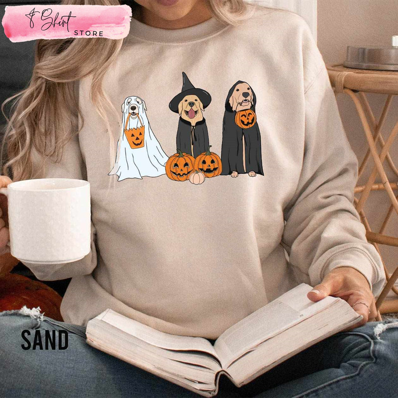 Ghost Dogs Sweatshirt Dog Lover Gift Spooky Season - Happy Place for Music Lovers.jpg