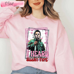 i heard you like the silent type t shirt horror characters, custom shirt